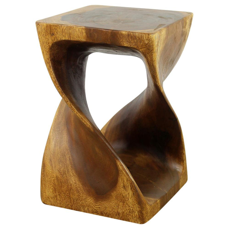 Haussmann® Original Wood Twist Stool 12 X 12 X 18 In High Oak Oil