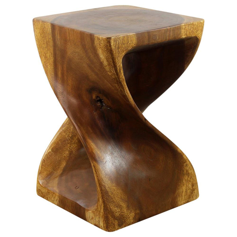 Haussmann® Original Wood Twist Stool 12 X 12 X 18 In High Oak Oil