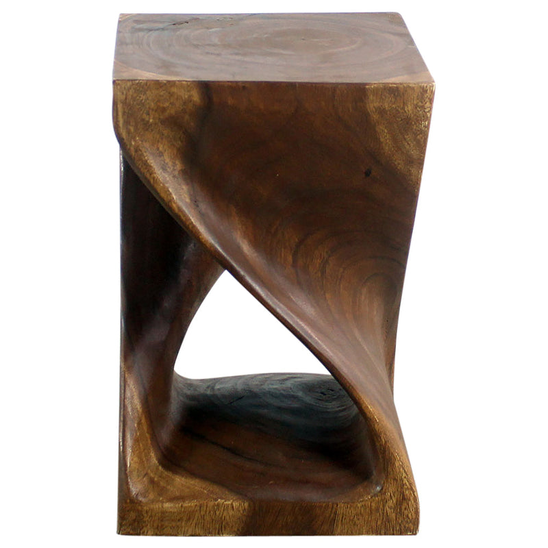 Haussmann® Original Wood Twist Stool 12 X 12 X 18 In High Walnut Oil