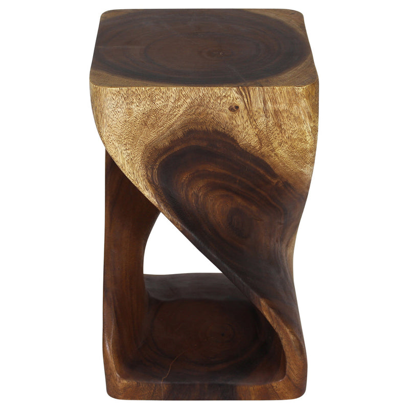 Haussmann® Original Wood Twist Stool 12 X 12 X 20 In High Walnut Oil