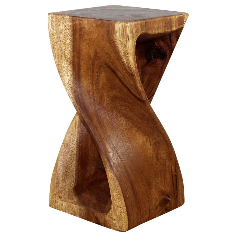 Haussmann® Original Wood Twist Stool 12 X 12 X 23 In High Walnut Oil