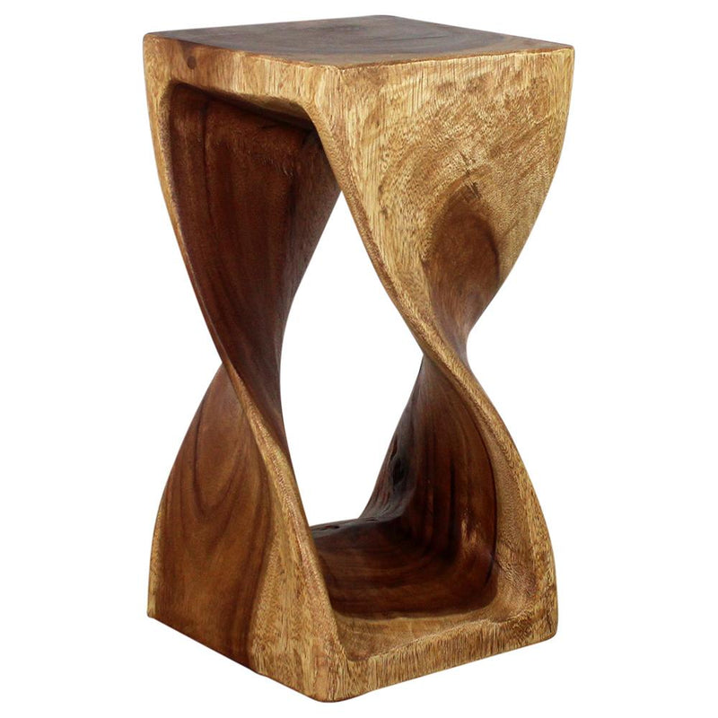 Haussmann® Original Wood Twist Stool 12 X 12 X 23 In High Walnut Oil