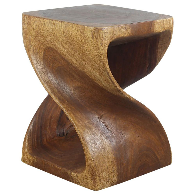 Haussmann® Original Wood Twist Stool 14 X 14 X 20 In High Walnut Oil