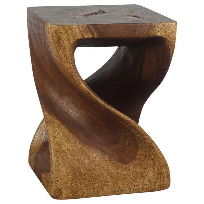 Haussmann® Original Wood Twist Stool 14 X 14 X 20 In High Walnut Oil