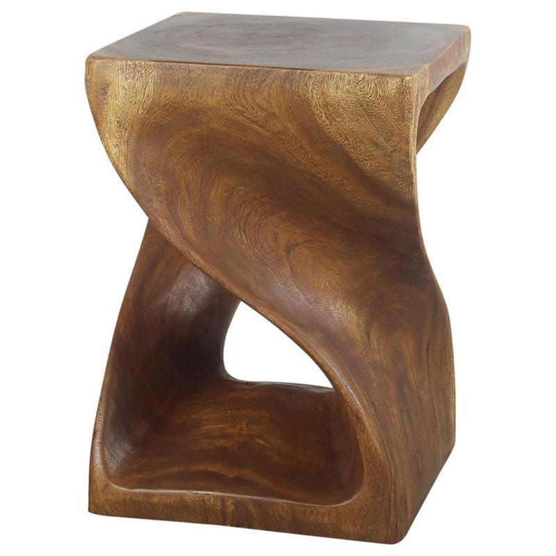 Haussmann® Original Wood Twist Stool 14 X 14 X 20 In High Walnut Oil