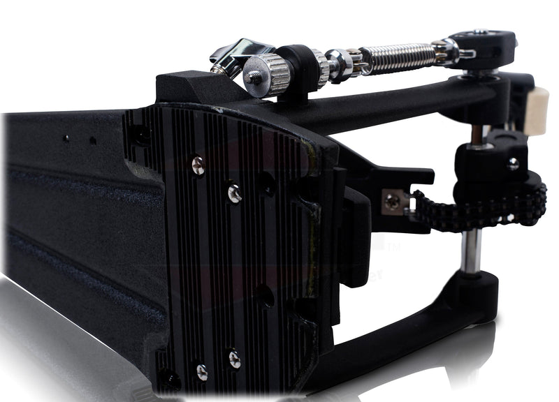 2-Pack Kick Bass Drum Pedal & Snare Drum Stand Set by GRIFFIN | Deluxe Double-Chain Foot Pedal with 4-Sided Beater & Adjustable Power Cam | Durable Percussion Hardware for Intense Play