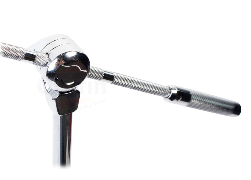 4-PACK Cymbal Boom Stand & Straight Cymbal Stand Combo Set by GRIFFIN | Percussion Drum Hardware Kit for Mounting & Holding Crash, Ride, Splash Cymbals | Arm Counterweight Adapter & Double Braced Legs