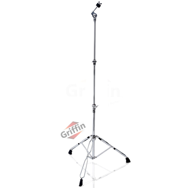 GRIFFIN Cymbal Stand Hardware Pack 4 Piece Set | Full Size Percussion Drum Hardware Kit with Snare Mount, Hi-Hat Pedal, Cymbal Boom, & Straight Cymbal Stand | Lightweight & Portable | Perfect for Gigs
