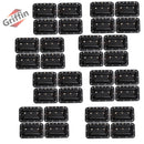 Metal Flip Speaker Cabinet Handles (32-PACK) for Rack Road Flight Trunk by GRIFFIN - Spring-Loaded Flush Pull with Black Grip Rubber Padding - DJ PA Pro-Audio Stage Gear Parts