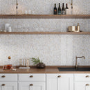 White Gray 11x12 Penny Round Polished Calacatta Gold Marble Mosaic Tile (5 pack, 4.47 sq ft/case)