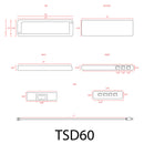 TSDC60 –  Heavy Duty 12V DC 60W  Low Voltage Transformer for LED Modules