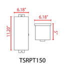 TSRPT150 150W Multi Tap Low Voltage Transformer with Photocell and Manual Dial Timer IP65 Waterproof