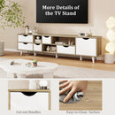 TV Stand for TVs up to 65” Television Cabinet w/ 5 Drawers & 3 Open Shelves-Oak by LJGDeals
