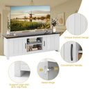 TV Stand with 2 Cabinets and Open Shelves for TVs up to 65 Inch by LJGDeals