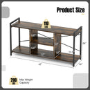 TV Stand for 55 Inch TVs Industrial Entertainment Center-Rustic Brown