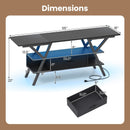 TV Stand for 65 Inch TVs with Power Outlets and LED Lights by LJGDeals