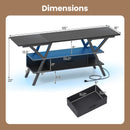 TV Stand for 65 Inch TVs with Power Outlets and LED Lights