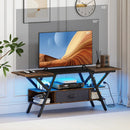 TV Stand for 65 Inch TVs with Power Outlets and LED Lights by LJGDeals