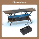 TV Stand for 65 Inch TVs with Power Outlets and LED Lights by LJGDeals