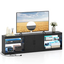 TV Stand for TVs up to 85 Inches LED Entertainment Center with Power Outlets by LJGDeals