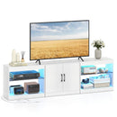 TV Stand for TVs up to 85 Inches LED Entertainment Center with Power Outlets by LJGDeals