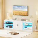 TV Stand for TVs up to 85 Inches LED Entertainment Center with Power Outlets by LJGDeals