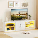 TV Stand for TVs up to 85 Inches LED Entertainment Center with Power Outlets by LJGDeals