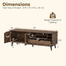 TV Stand for TVs up to 65 Inches Rustic Entertainment Center-Brown by LJGDeals