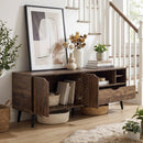 TV Stand for TVs up to 65 Inches Rustic Entertainment Center-Brown by LJGDeals