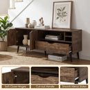 TV Stand for TVs up to 65 Inches Rustic Entertainment Center-Brown by LJGDeals