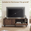 TV Stand for TVs up to 65 Inches Rustic Entertainment Center-Brown by LJGDeals