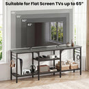 TV Stand for TVs up to 65 Inch with 3-Tier Open Shelves by DirectDeals