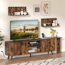 85-Inch TV Stand with Charging Station and Wall Shelves by LJGDeals