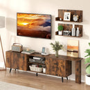 85-Inch TV Stand with Charging Station and Wall Shelves by DirectDeals