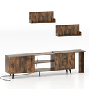 85-Inch TV Stand with Charging Station and Wall Shelves by LJGDeals