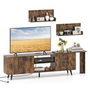 85-Inch TV Stand with Charging Station and Wall Shelves by DirectDeals