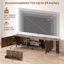 85-Inch TV Stand with Charging Station and Wall Shelves by LJGDeals