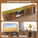 85-Inch TV Stand with Charging Station and Wall Shelves by DirectDeals