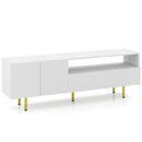 TV Stand for TVs up to 70" with Storage Cabinet and Metal Legs by LJGDeals