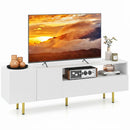 TV Stand for TVs up to 70" with Storage Cabinet and Metal Legs by LJGDeals