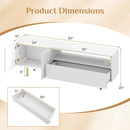 TV Stand for TVs up to 70" with Storage Cabinet and Metal Legs by LJGDeals