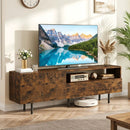 TV Stand for TVs up to 70" with Storage Cabinet and Metal Legs by LJGDeals