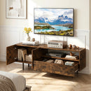 TV Stand for TVs up to 70" with Storage Cabinet and Metal Legs by LJGDeals
