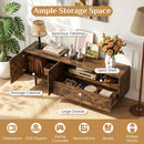 TV Stand for TVs up to 70" with Storage Cabinet and Metal Legs by LJGDeals