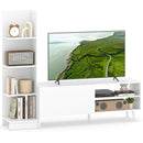 TV Stand for TVs up to 50 Inches Entertainment Center Modern Mid Century TV Cabinet-White by LJGDeals