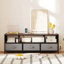 TV Stand for TVs up to 65 Inches with Power Outlets USB Charging-Rustic Brown