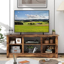 TV Stand for up to 65 Inch Flat Screen TVs with Adjustable Shelves for 18 Inch Electric Fireplace (Not Included) by LJGDeals
