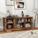 TV Stand for up to 65 Inch Flat Screen TVs with Adjustable Shelves for 18 Inch Electric Fireplace (Not Included) by LJGDeals