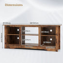 TV Stand for up to 65 Inch Flat Screen TVs with Adjustable Shelves for 18 Inch Electric Fireplace (Not Included) by LJGDeals