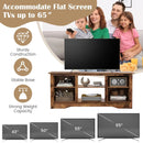 TV Stand for up to 65 Inch Flat Screen TVs with Adjustable Shelves for 18 Inch Electric Fireplace (Not Included) by LJGDeals
